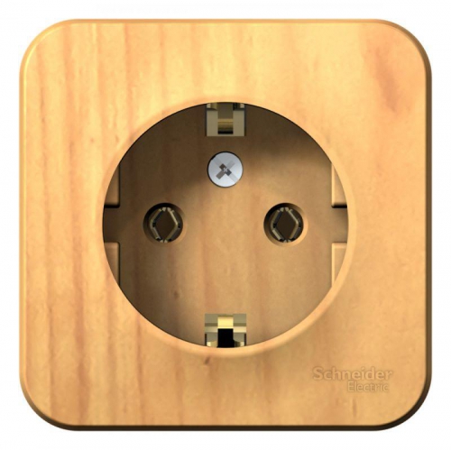 Розетка 1-м ОП Blanca 16А IP20 250В с заземл. без защ. шторок с изолир. пластиной ясень SE BLNRA010115 BLNRA010115