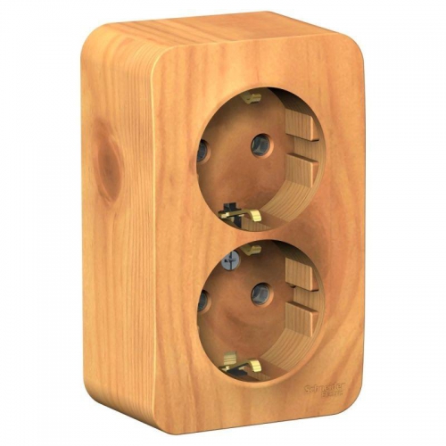 Розетка 2-м ОП Blanca 16А IP20 250В с заземл. без защ. шторок с изолир. пластиной ясень SE BLNRA010215 BLNRA010215