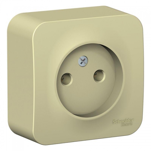 Розетка 1-м ОП Blanca 16А IP20 250В без заземл. без защ. шторок с изолир. пластиной беж. SE BLNRA000117 BLNRA000117