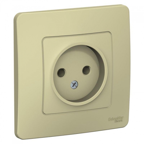 Розетка 1-м СП Blanca 16А IP20 250В без заземл. без защ. шторок беж. SE BLNRS000017 BLNRS000017