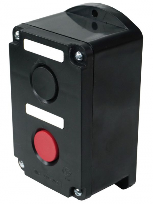 Пост управления ПКЕ 212-2 У3 10А 660В 2 элемента черн. и красн. цилиндр накладной IP40 Электротехник ET519068 ET519068