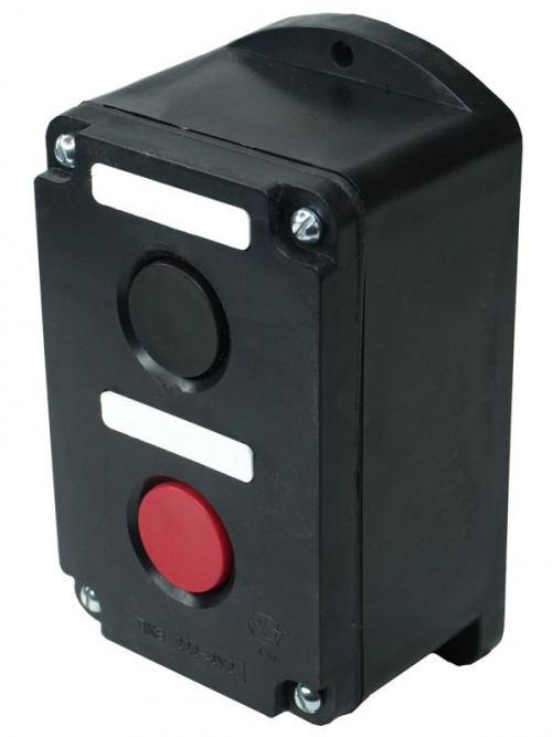 Пост кнопочный ПКЕ 222-2 У2 10А 660В 2 элемента черн. и красн. цилиндр накладной IP54 пост управления Электротехник ET519076 ET519076