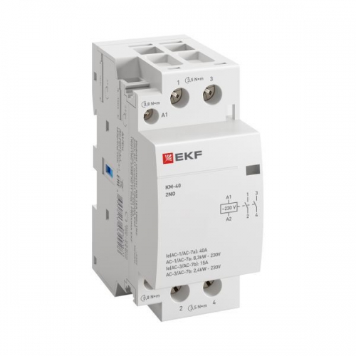 Контактор модульный КМ 40А 2NО (2 мод.) EKF km-2-40-20 km-2-40-20