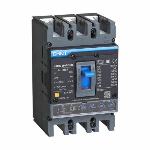 Выключатель автоматический 3п 200А 36кА NXMS-250SF с электрон. расцеп. (R) CHINT 264754 264754