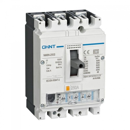 Выключатель автоматический 3п 100А 50кА NM8N-250S EN с электрон. расцеп. (R) CHINT 271333 271333