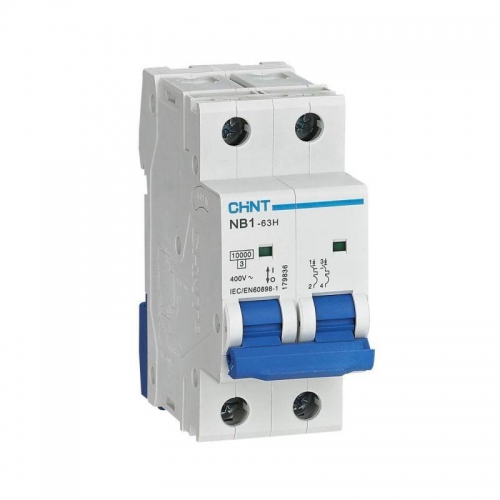 Выключатель автоматический модульный 2п C 6А 10кА NB1-63H (R) CHINT 179835 179835