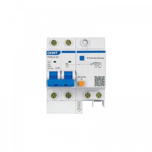 Выключатель автоматический дифференциального тока 2п C 16А 30мА тип AC 6кА NXBLE-63 (R) CHINT 819977 819977