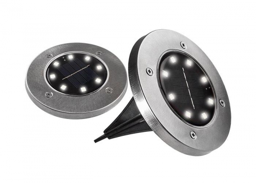 Светильник светодиодный SLR-S12 8SMD грунтовый IP44 корпус нерж. сталь солнечная батарея (уп.2шт) ФАZА 5040984 5040984