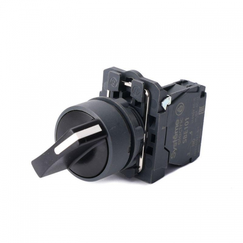 Переключатель модульный SB5 в сборе 22мм 2поз. с фиксацией 1НО SE SB5AD21 SB5AD21