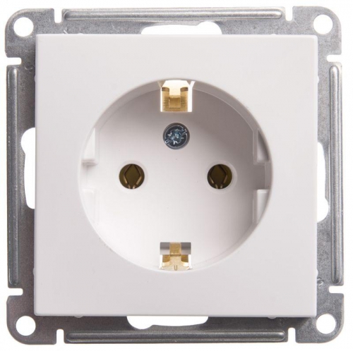 Розетка 1-м СП W59 16А IP20 с заземл. без защ. шторок механизм бел. SE RS16-154-1-86 RS16-154-1-86