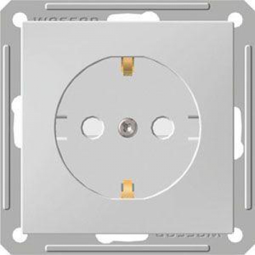 Розетка 1-м СП W59 16А IP20 с заземл. защ. шторки механизм бел. SE RS16-152-1-86 RS16-152-1-86