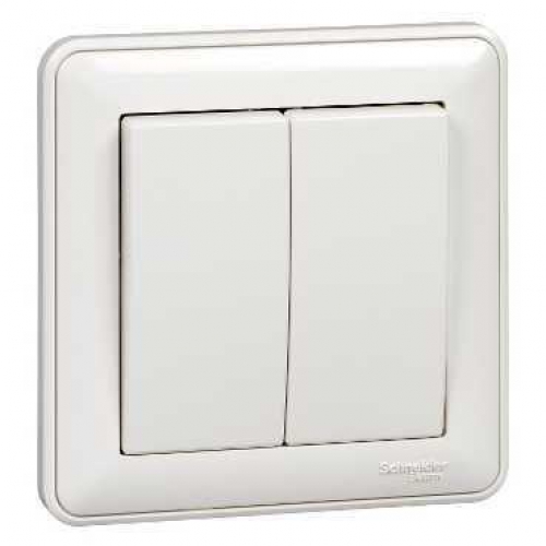 Выключатель 2-кл. СП W59 10А IP20 10AX в сборе бел. SE VS510-252-18 VS510-252-18