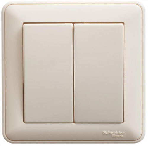 Выключатель 2-кл. СП W59 10А IP20 10AX в сборе сл. кость SE VS510-252-28 VS510-252-28