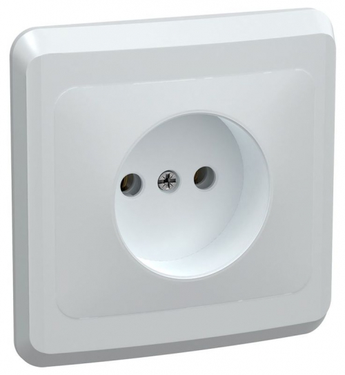 Розетка 1-м СП Вега РС10-2-ВБ 10А IP20 без заземл. без защ. шторок бел. IEK ERV10-K01-10-DM ERV10-K01-10-DM
