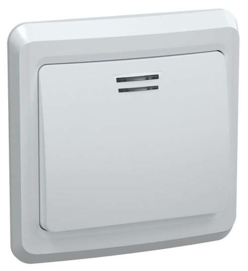 Выключатель 1-кл. СП Вега 10А IP20 ВС10-1-1-ВБ с индикацией бел. IEK EVV11-K01-10-DM EVV11-K01-10-DM