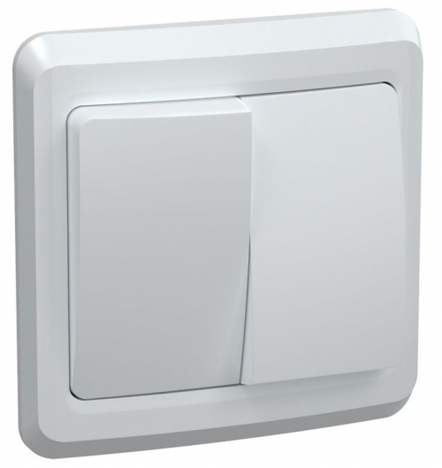 Выключатель 2-кл. СП Вега 10А IP20 ВС10-2-0-ВБ бел. IEK EVV20-K01-10-DM EVV20-K01-10-DM