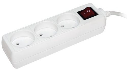 Удлинитель 3х3м без заземл. 10А IP20 УЗК 2P 250В ПВС 2х0.75 с выкл. IEK WYP10-06-03-03-K-N WYP10-06-03-03-K-N