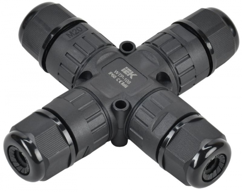 Коннектор кабельный герметичный WTP-108 3 PIN IP68 IEK UWC10-X-024-3-68 UWC10-X-024-3-68