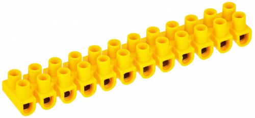 Колодка клеммная ЗВИ-20 н/г 4-10кв.мм 12 пар желт. IEK UZV7-020-06 UZV7-020-06