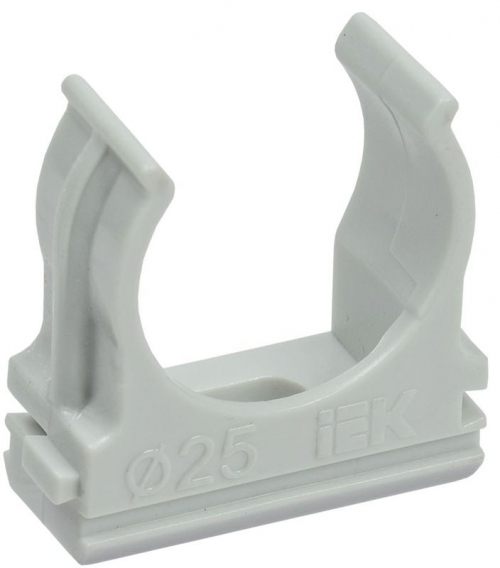 Держатель для труб (клипса) CF25 с защелкой IEK CTA10D-CF25-K41-100 CTA10D-CF25-K41-100