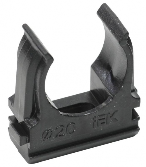 Держатель для труб (клипса) CF20 с защелкой черн. IEK CTA10D-CF20-K02-100 CTA10D-CF20-K02-100