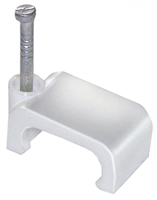 Скоба крепежная плоская 5мм пластик. (уп.100шт) IEK USK21-05-100 USK21-05-100