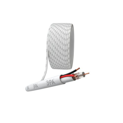 Кабель для аналогового видеонаблюдения K-0.75-PVC КВК-В-2+2х0.75кв.мм 200м бел. Эра Б0052734 Б0052734