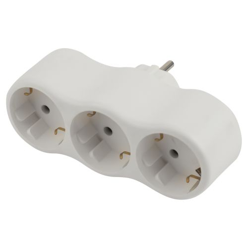 Разветвитель 3-м с заземл. 16А IP20 SPx-3e-W бел. Эра Б0053479 Б0053479