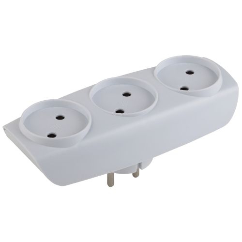 Разветвитель 3-м без заземл. 16А IP20 SP-3-W бел. Эра C0045527 C0045527