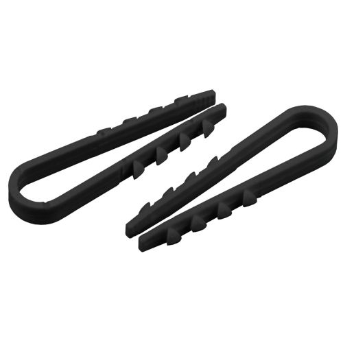 Дюбель-хомут для круглого кабеля 19-25мм черн. (уп.100шт) ЭРА Б0045086 Б0045086