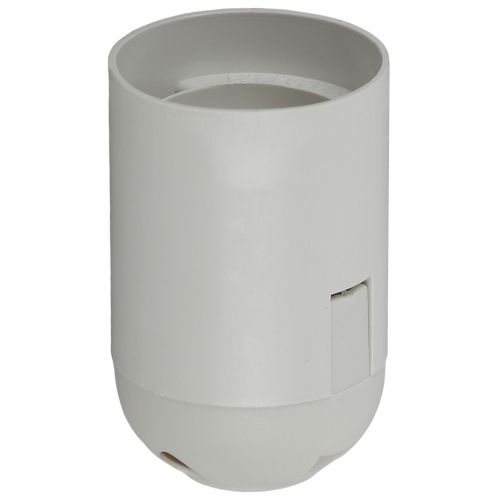 Патрон E27 подвесной пластик бел. (х50) (50/400/9600) Эра Б0043749 Б0043749