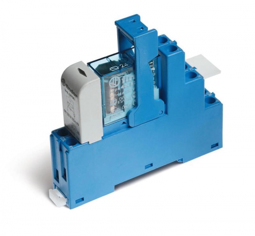 Модуль интерфейсный электромеханич. реле 2CO 8А AgNi 230В AC IP20 винт. клеммы пластик. клипса LED + варистор FINDER 485282300060SPA 485282300060SPA