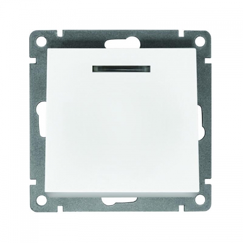 Выключатель 1-кл. СП Афина 10А IP20 с подсветкой механизм бел. Universal A0121 A0121