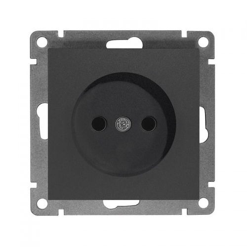 Розетка 1-м СП Афина 16А IP20 без заземл. механизм графит Universal A0022-Gr A0022-Gr