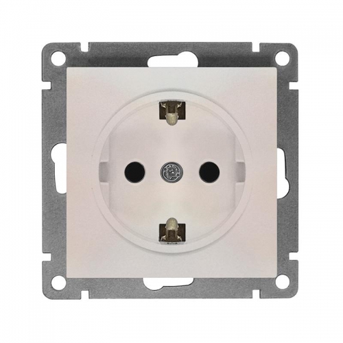 Розетка 1-м СП Афина 16А IP20 с заземл. механизм жемчуг Universal A0028-OBr A0028-OBr