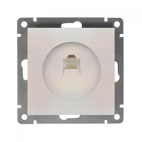 Розетка компьютерная 1-м СП Афина RJ45 кат.5E механизм жемчуг Universal A0051-OBr A0051-OBr