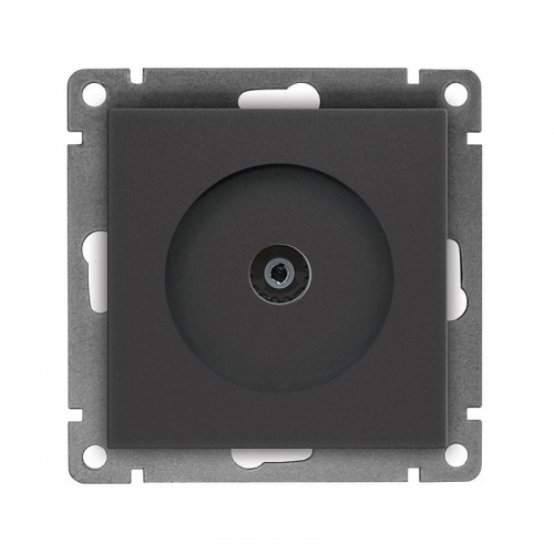 Розетка телевизионная TV 1-м СП Афина механизм графит Universal A0027-Gr A0027-Gr