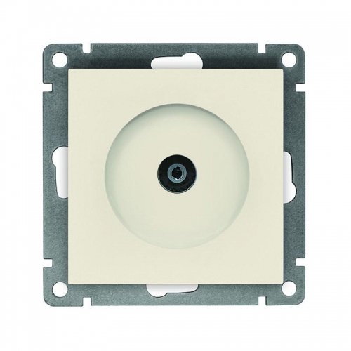 Розетка телевизионная TV 1-м СП Афина механизм сл. кость (ivory) Universal A0027-I A0027-I