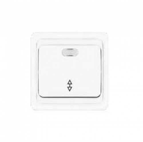 Переключатель проходной 1-кл. СП Валери 10А IP20 с подсветкой бел. UNIVersal В0125 В0125