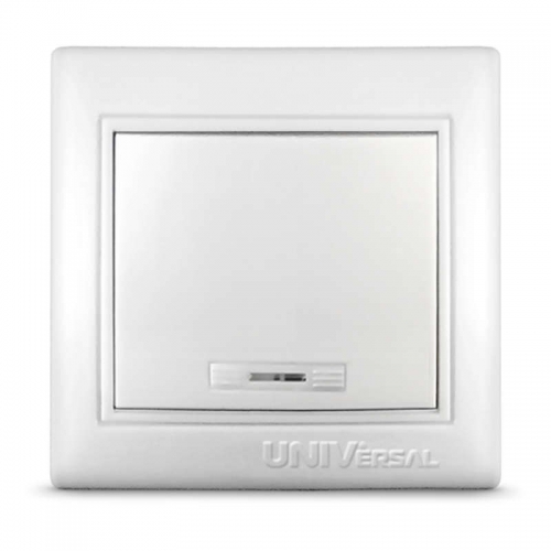 Выключатель 1-кл. СП Севиль 10А IP20 с подсветкой бел. UNIVersal С0121 С0121