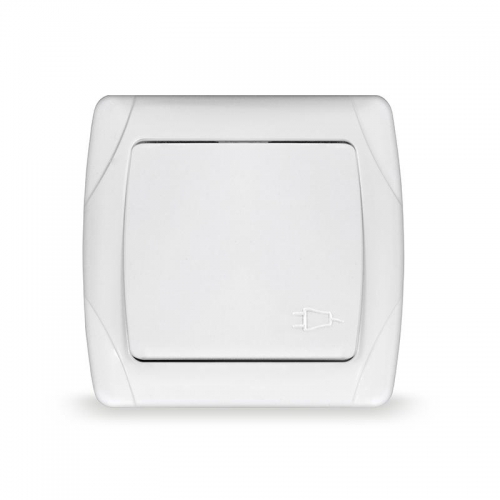 Розетка 1-м СП Маргарита 16А IP20 с заземл. с крышкой бел. UNIVersal М0029 М0029