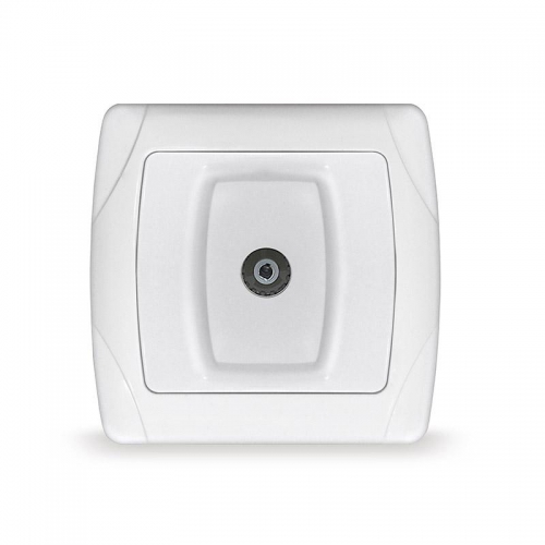 Розетка телевизионная TV 1-м СП Маргарита бел. UNIVersal М0027 М0027