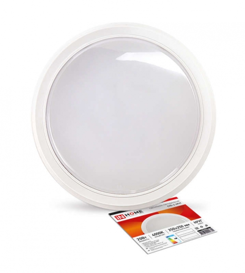 Светильник светодиодный СПБ-2-КРУГ 20Вт 230В 4000К 1400лм 250мм бел. IN HOME 4690612020655 4690612020655