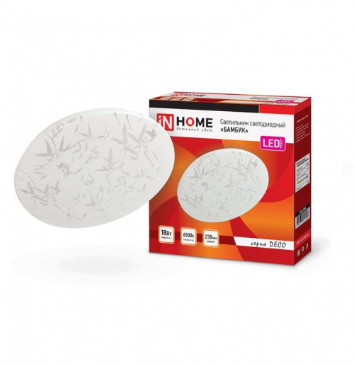 Светильник светодиодный DECO 18Вт 230В 6500К 1170лм 230мм БАМБУК IN HOME 4690612022253 4690612022253