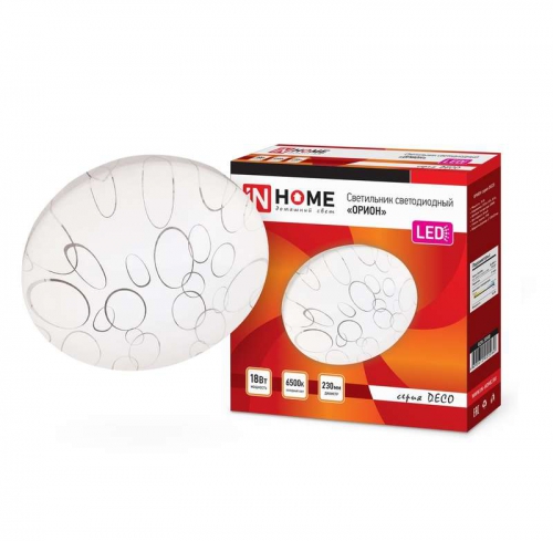 Светильник светодиодный DECO 18Вт 230В 6500К 1170лм 230мм ОРИОН IN HOME 4690612022260 4690612022260