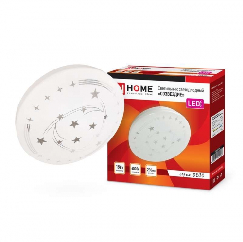 Светильник светодиодный DECO 18Вт 230В 6500К 1170лм 230мм СОЗВЕЗДИЕ IN HOME 4690612022239 4690612022239