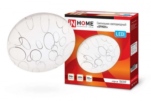 Светильник светодиодный DECO ОРИОН 24Вт 230В 4000К 1560лм 300мм IN HOME 4690612021973 4690612021973