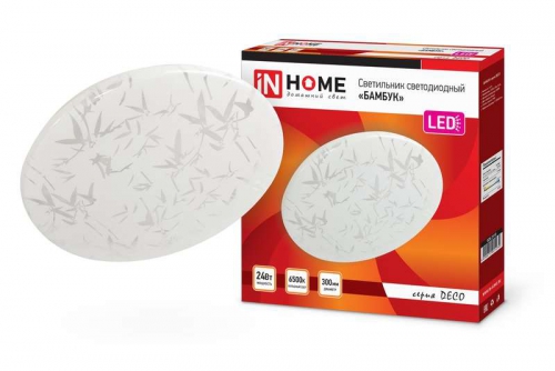 Светильник светодиодный DECO БАМБУК 24Вт 230В 6500К 1560лм 300мм IN HOME 4690612025230 4690612025230