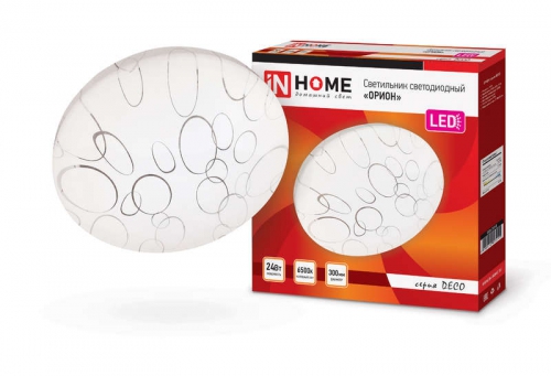 Светильник светодиодный DECO ОРИОН 24Вт 230В 6500К 1560лм 300мм IN HOME 4690612025155 4690612025155