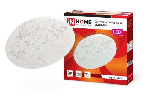 Светильник светодиодный DECO БАМБУК 36Вт 230В 6500К 2340лм 350мм IN HOME 4690612025056 4690612025056